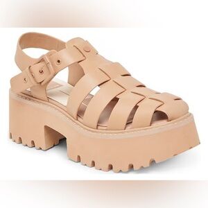 Dolce Vita Lasly Tonal Leather Platform Fisherman Sandals